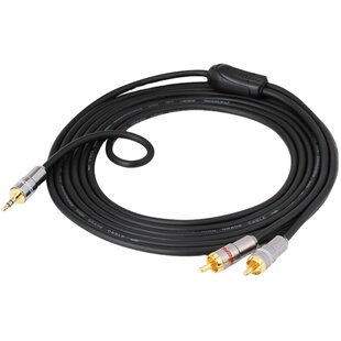 秋叶原音频线一分二Typec转双莲花头3.5mm转rca插头手机台式电脑接功放音箱低音炮线输出1分2音响连接线30米