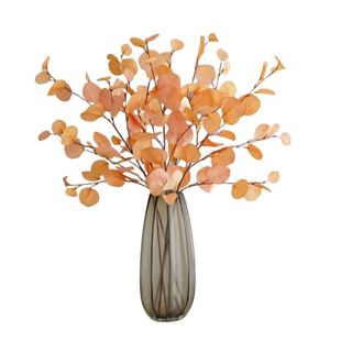 北欧ins秋色尤加利叶仿真花假花摆设干花苹果叶客厅餐桌装饰摆件