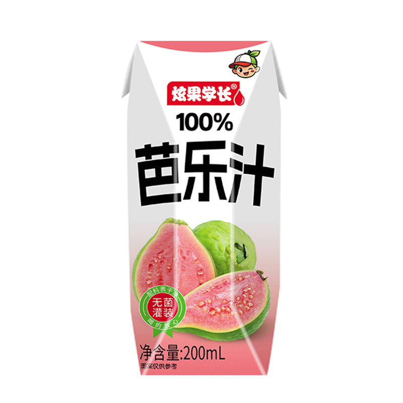 【配料干净】芭乐汁整箱12瓶0脂肪0蔗糖果汁饮料低脂饮料清爽解渴