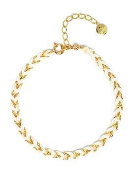 THISNESS 许愿手链 圣诞特别版纯白纯银镀金编织原创个性情侣礼物