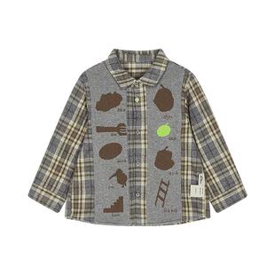 新款江南布衣婴童长袖衬衫绒感25秋男童婴儿jnbybyjnbyYP9210810