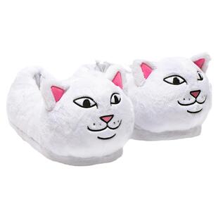【特价】Ripndip Nermal Fuzzy Slippers 贱猫刺绣包头毛绒拖鞋潮