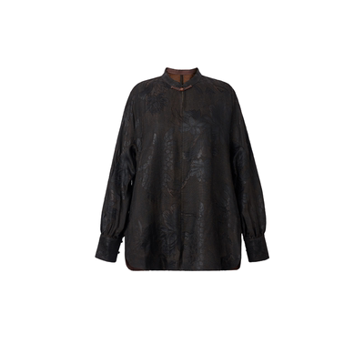 宫小妍新中式国风上衣春季墨黑