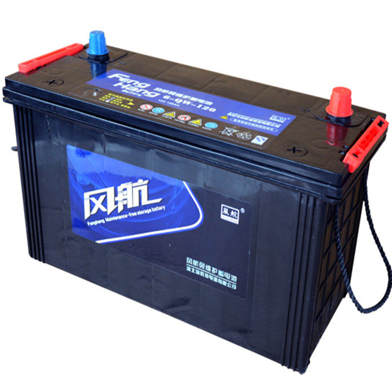 风航免维护蓄电池6-QW-120汽车起动电瓶12V120Ah小适用于东风解放