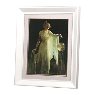 蒙娜丽莎立体白色油画框外框裱画边框空框自装挂墙可定制任意尺寸