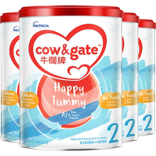【自营】Cow & Gate牛栏牌A2 β-酪蛋白奶粉2段6-12个月900g4罐