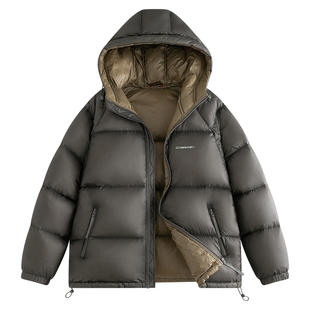 连帽羽绒服男款冬季2025新款宽松休闲百搭户外极寒保暖面包服外套