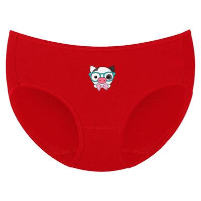 【清仓】红豆女中腰纯棉大红内裤