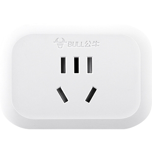 公牛一转三转换插头三孔转二孔插座三插转接二插转换器三脚转二脚