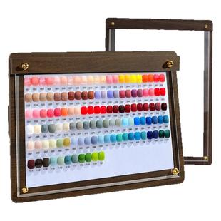 美甲胡桃木纹色板立式展示板相框甲油胶打版色卡甲片亚克力展示架