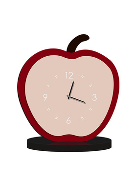 简约现代水果木质台钟摆件