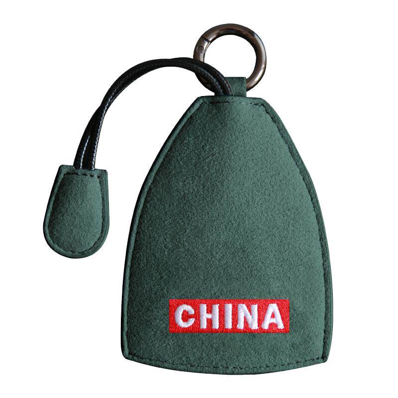 alcantara翻毛皮钥匙真皮复古男