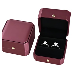 丝绒布首饰盒结婚钻戒盒高档珠宝戒指对戒盒求婚戒指盒项链收纳盒