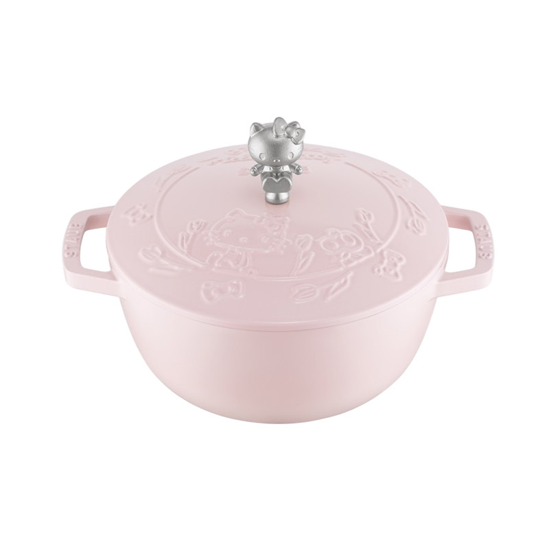 【重磅新品】Staub珐宝Hello Kitty治愈花园系列多用锅铸铁锅炖锅