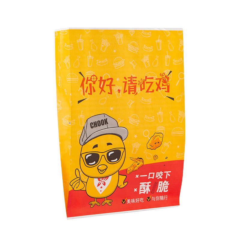 加厚防油纸袋一次性鸡柳薯条外卖