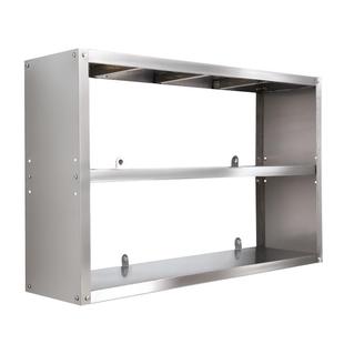 厨房不锈钢墙壁货架微波炉层架二层上墙置物架家用饭店吊架壁挂架