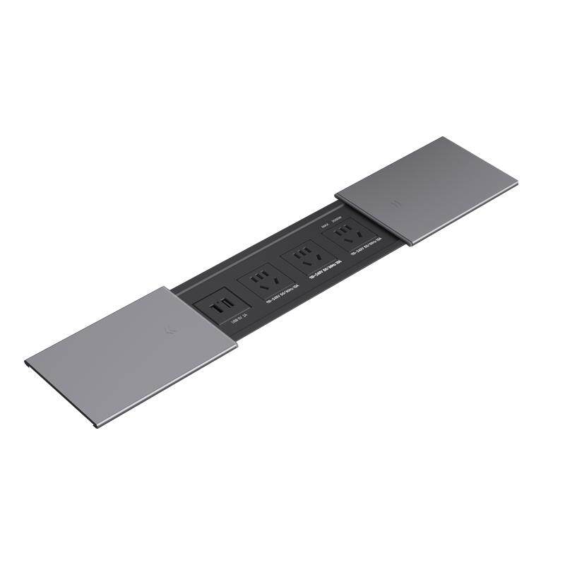 joyech骏跃桌面嵌入式插座台面办公桌会议桌滑盖隐藏式排插内嵌式