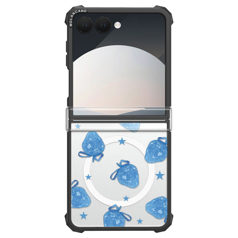 韩国MOLANCANO适用三星Galaxy Z Flip7手机壳磁吸新款zflip6折叠屏保护套蓝色小清新元气透明防摔外壳ins风女