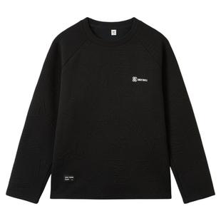 快鱼卫衣男款2025年冬新款时尚字母压花宽松舒适亲肤圆领男装上衣