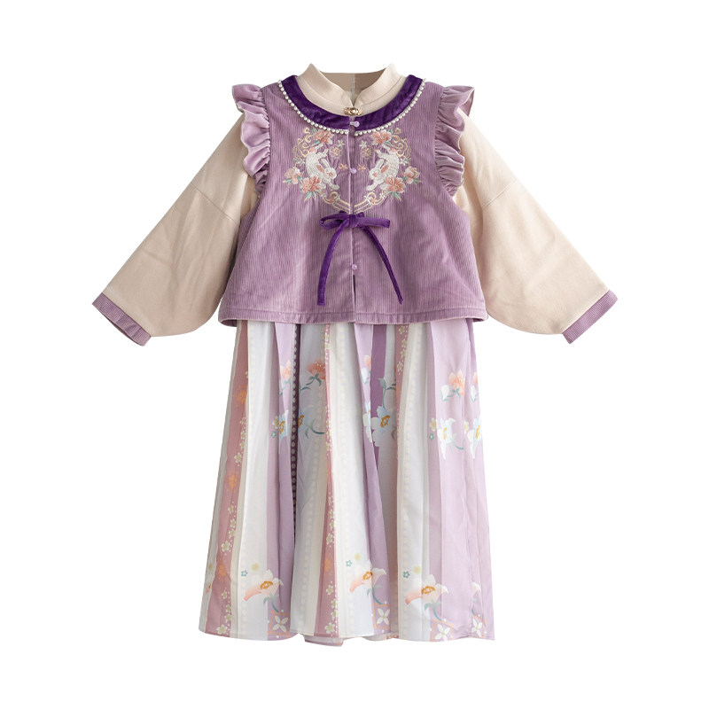 古风加绒加厚古装汉服贝优可女童
