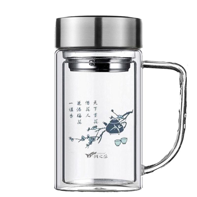 渊之源双层玻璃杯380ml办公