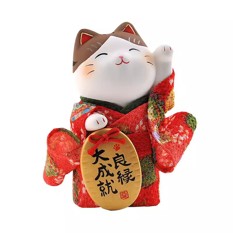 药师窑招财猫摆件开业结婚礼物