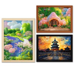 迪爱歪风景拼图300片治愈高级成人版解压12岁以上女孩国庆节礼物