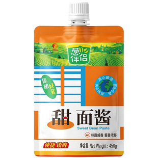 葱伴侣甜面酱450g 欣和六月香原酿酱 便捷袋装老北京炸酱面酱