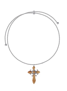 鱼头星星吊坠项链女生个性木作十字架精致设计感小众官方正品饰品