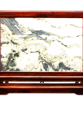 复古风中式小台屏老挝大红酸枝