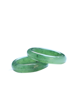 简约时尚和田玉碧玉圆戒指