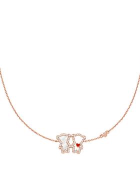 【自营】白鹿同款Armani阿玛尼小熊项链女士贝母气质甜美女生礼物