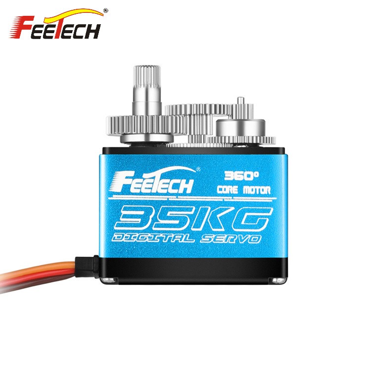 飞特FT6335M磁编码360度大扭力车模船模攀爬车钢齿35KG数字舵机