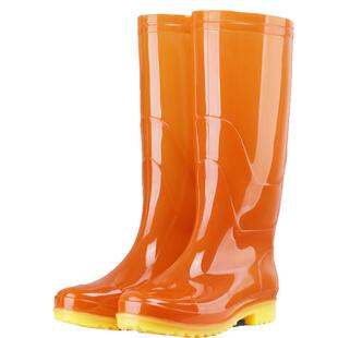 男士无里布高筒雨靴工地劳保速干水鞋厚底耐磨防滑加绒水靴胶鞋冬