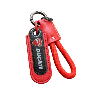 杜卡迪碳纤维摩托车钥匙扣链机车高档男挂绳环本田川崎雅马哈张雪