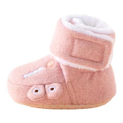 贝肽斯婴儿棉鞋防滑加绒加厚