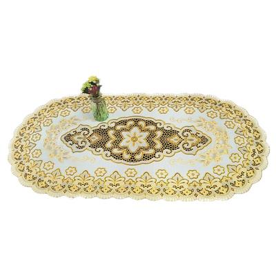 简欧式烫金桌布pvc餐桌布银色