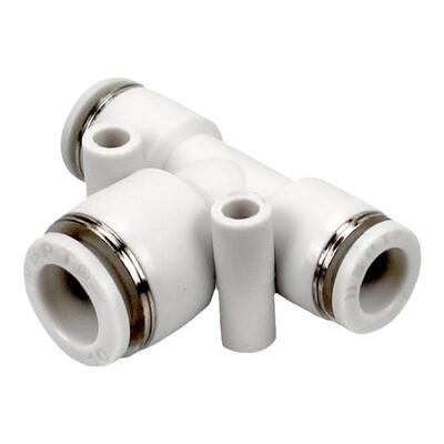 开票3D模型PE气管三通大小头直插