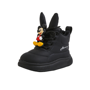 ABC ANGF女童鞋雪地靴加绒加厚2026新款冬鞋儿童防滑棉鞋秋冬短靴