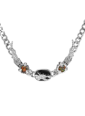 LNERATO男女同款欧泊龙头古巴链