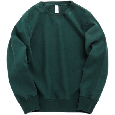 墨绿色美式复古重磅宽松休闲卫衣