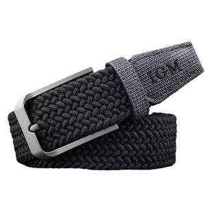男士帆布编织腰带 无孔松紧弹力皮带 男学生年轻人休闲军训裤带潮