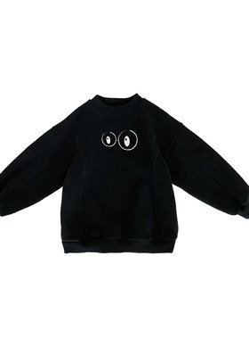 幼悠男童圆领加绒保暖卫衣
