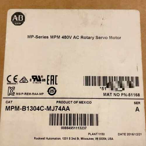 议价AB工业伺服电机MPM-B1652E-MJ74AA/MPM-B1652E-SJ74AA