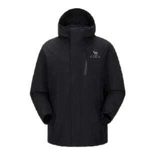 骆驼黑色户外冲锋衣男款2026春夏新款防风防水硬壳登山服运动外套