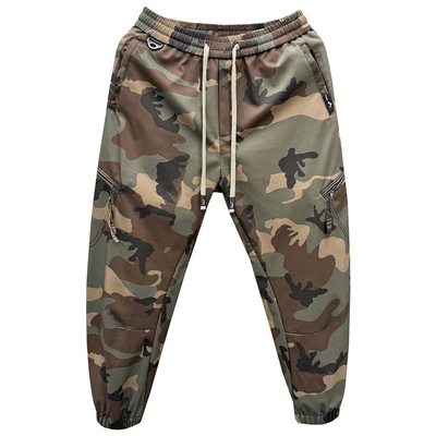 秋冬磨毛加绒迷彩裤男款