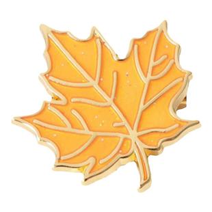 一路生花一片枫叶树叶金属徽章海洛迪植物秋意正浓简约百搭胸别针
