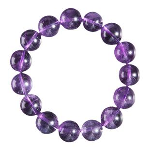 瓦萨比乌拉圭天然紫水晶手链女情侣手串单圈饰品送礼珍藏版水晶