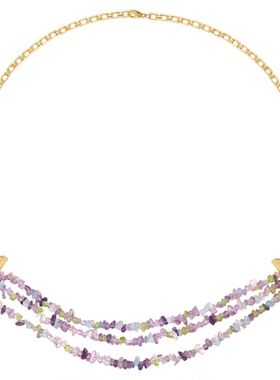 轻奢高级感项链女水晶双层毛衣链