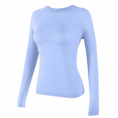 运动上衣女速干透气新款羊毛长袖